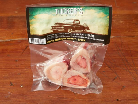 Tucker s Raw Frozen Bison Bone 1  Dog Treat for Toy Breeds, 3 pack on Sale