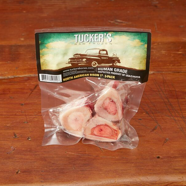 Tucker s Raw Frozen Bison Bone 1  Dog Treat for Toy Breeds, 3 pack on Sale