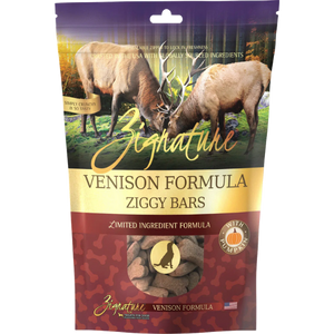 Zignature Ziggy Bars Venison Formula Crunchy Dog Treats 12oz on Sale