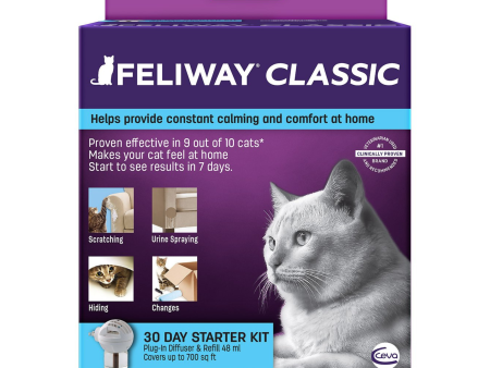 Feliway Classic 30 Day Starter Kit Calming Diffuser for Cats Online Sale