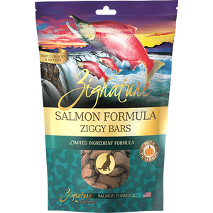 Zignature Ziggy Bars Salmon Formula Crunchy Dog Treats 12oz For Sale