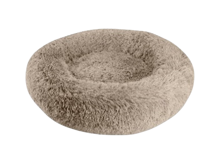 Arlee Shaggy Donut Bed Taupe Online now