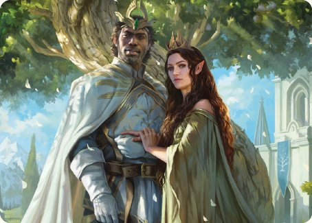 Aragorn and Arwen, Wed Art Card [The Lord of the Rings: Tales of Middle-earth Art Series] For Sale