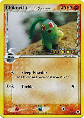 Chikorita (44 101) (Delta Species) (Stamped) [EX: Dragon Frontiers] For Sale