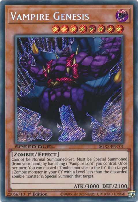 Vampire Genesis [SGX3-ENC01] Secret Rare For Cheap