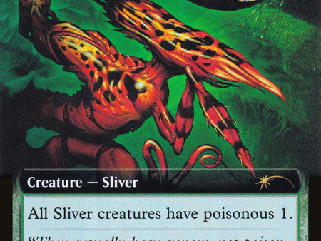 Virulent Sliver (Extended Art) (Step-and-Compleat Foil) [Secret Lair Drop Promos] Hot on Sale