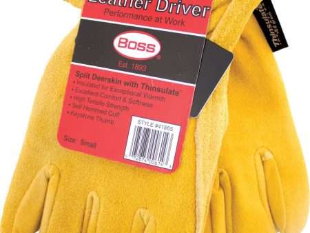 Boss Manufacturing     P - Therm Insulated Split Deerskin Driver Glove Online Sale