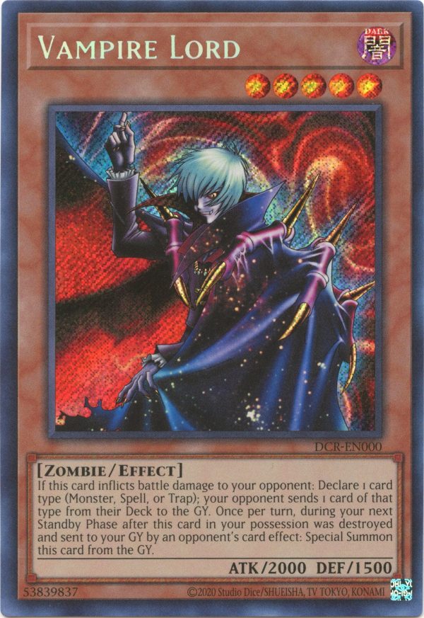 Vampire Lord (25th Anniversary) [DCR-EN000] Secret Rare For Cheap